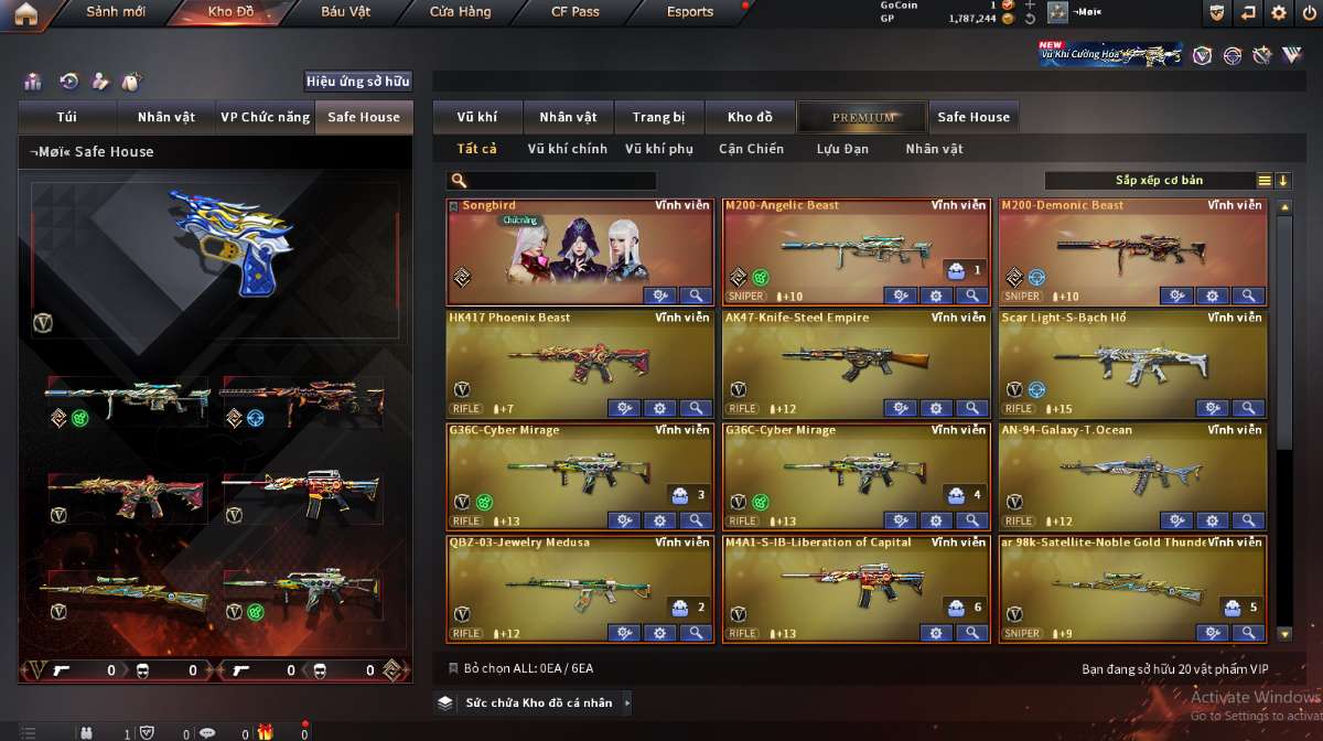 shop acc cf uy tin gia re